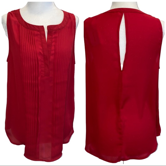 BKE NWT Red Sleeveless Blouse M - Picture 1 of 11